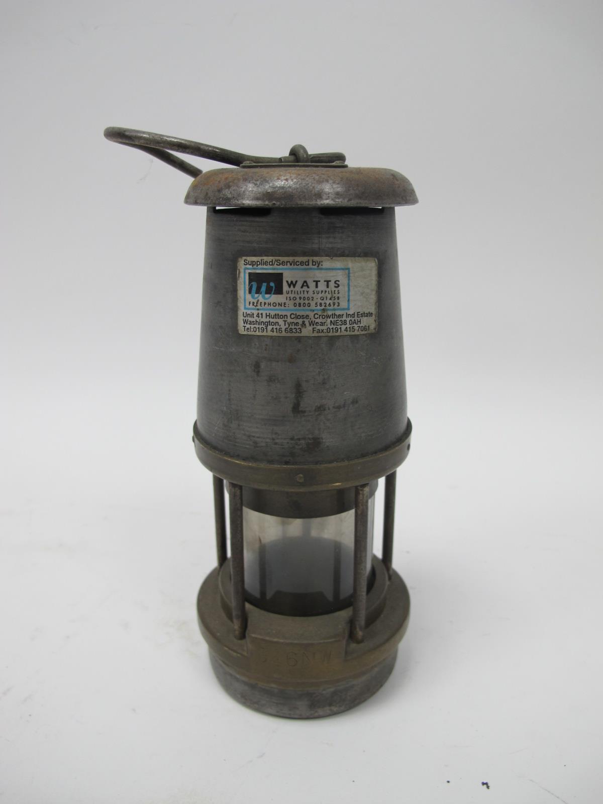 Miners Lamp, The Wolf Safety Lamp (Wm Maurice) Ltd, Sheffield, Wolf type FS to lower brass ring, P.O