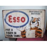 Modern Advertising Esso 'Put a Tiger in Your Tank' Metal Wall Sign, 50 x 70cm.
