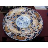 A Late XIX Century Large Japanese Charger, of circular form decorated in the Imari palette with