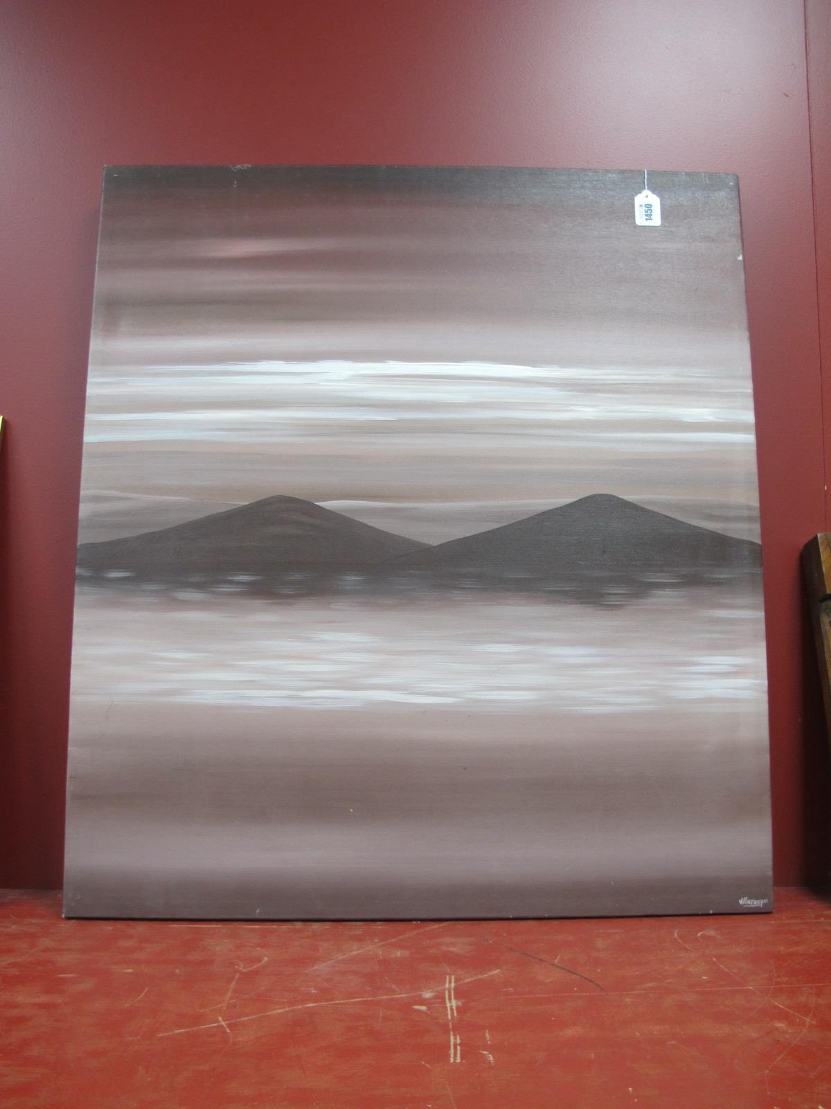 Villarospo, 'Highland Dream', acrylic on canvas, signed lower right, 90 x 80cm.