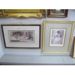 After William Russell Flint, Cecilia Reading limited edition colour print of 750 28.5 x 22.5cm,