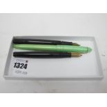 Ink Pen, with 18k Queensway nib, two Wyvern 14k examples