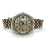 Rolex; A c.1981 Oyster Perpetual Datejust Bi-Metal Automatic Gent's Wristwatch, Model: 16013, Serial