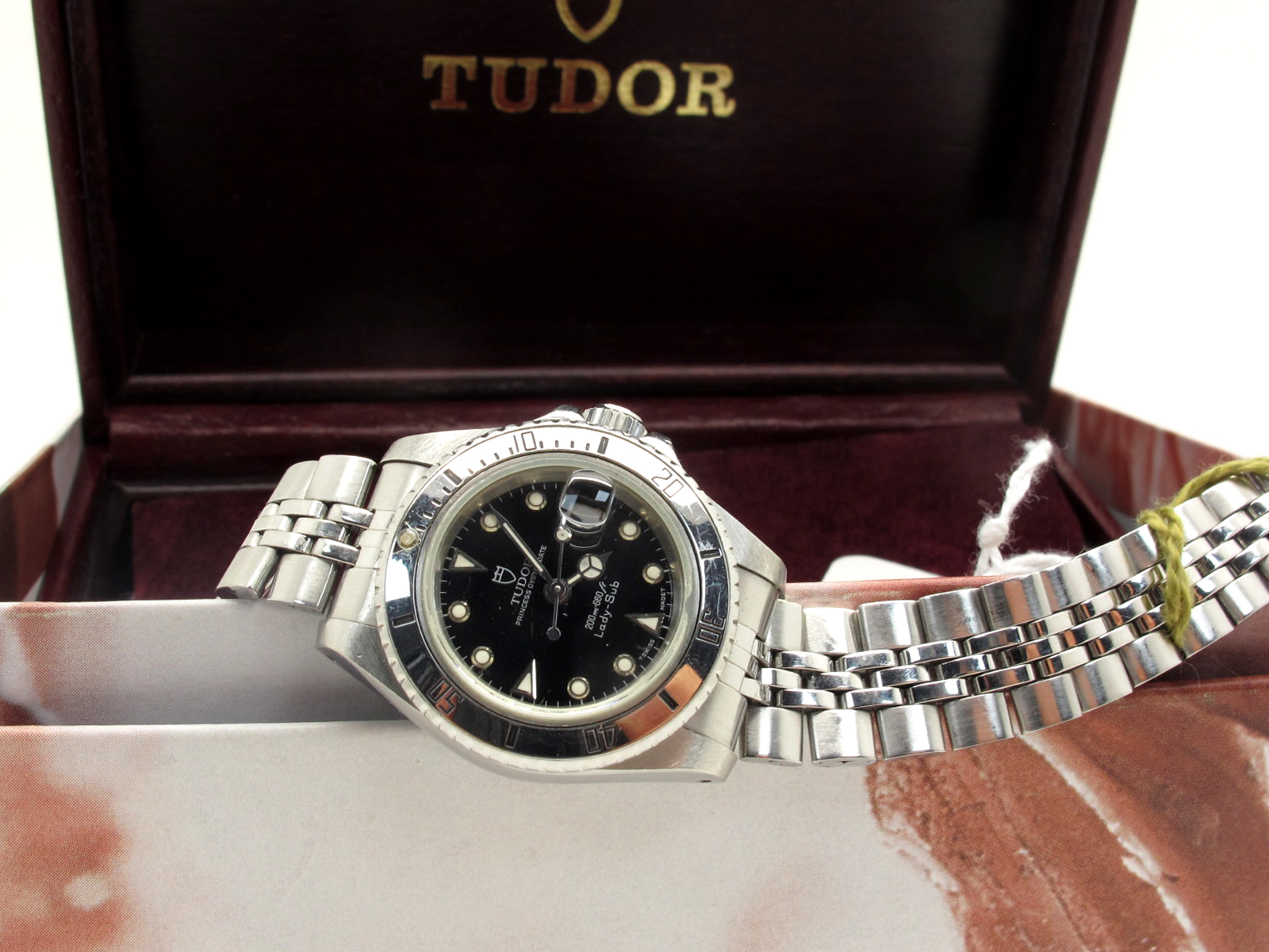 Tudor; A Modern Princess Oysterdate Lady-Sub Automatic Ladies Wristwatch, the signed black dial