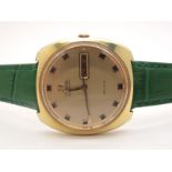 Omega; A Vintage Gold Plated Cased De Ville Automatic Gent's Wristwatch, the signed dial with