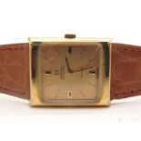 Omega; A Gold Plated Cased De Ville Automatic Ladies Wristwatch, the signed square dial with line