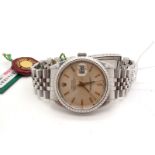Rolex; An Oyster Perpetual Datejust Stainless Steel Automatic Gent's Wristwatch, Model: 16220,