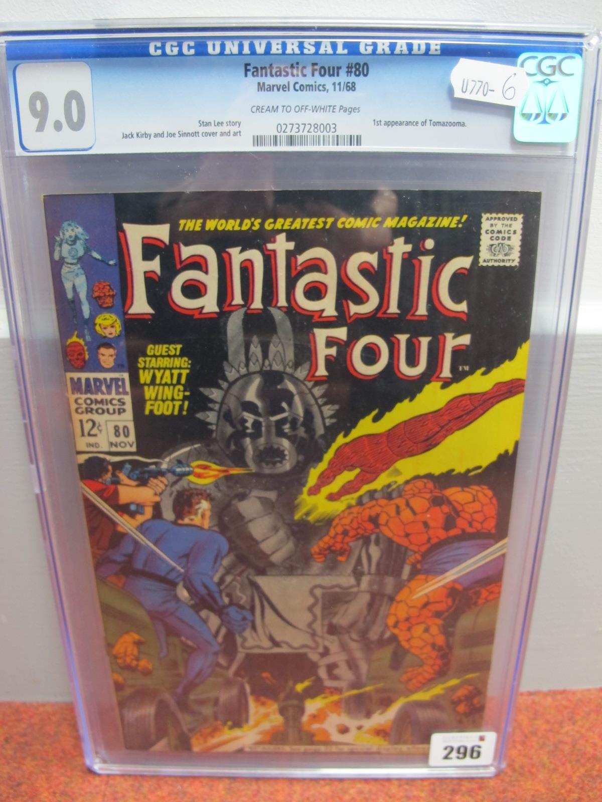 Marvel Comics - CGC Grade 9.0 Slabbed Fantastic Four #80, cream to off white pages.