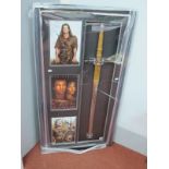 Mel Gibson as Brave Heart Signed Montage Display, including replica sword with certificate of