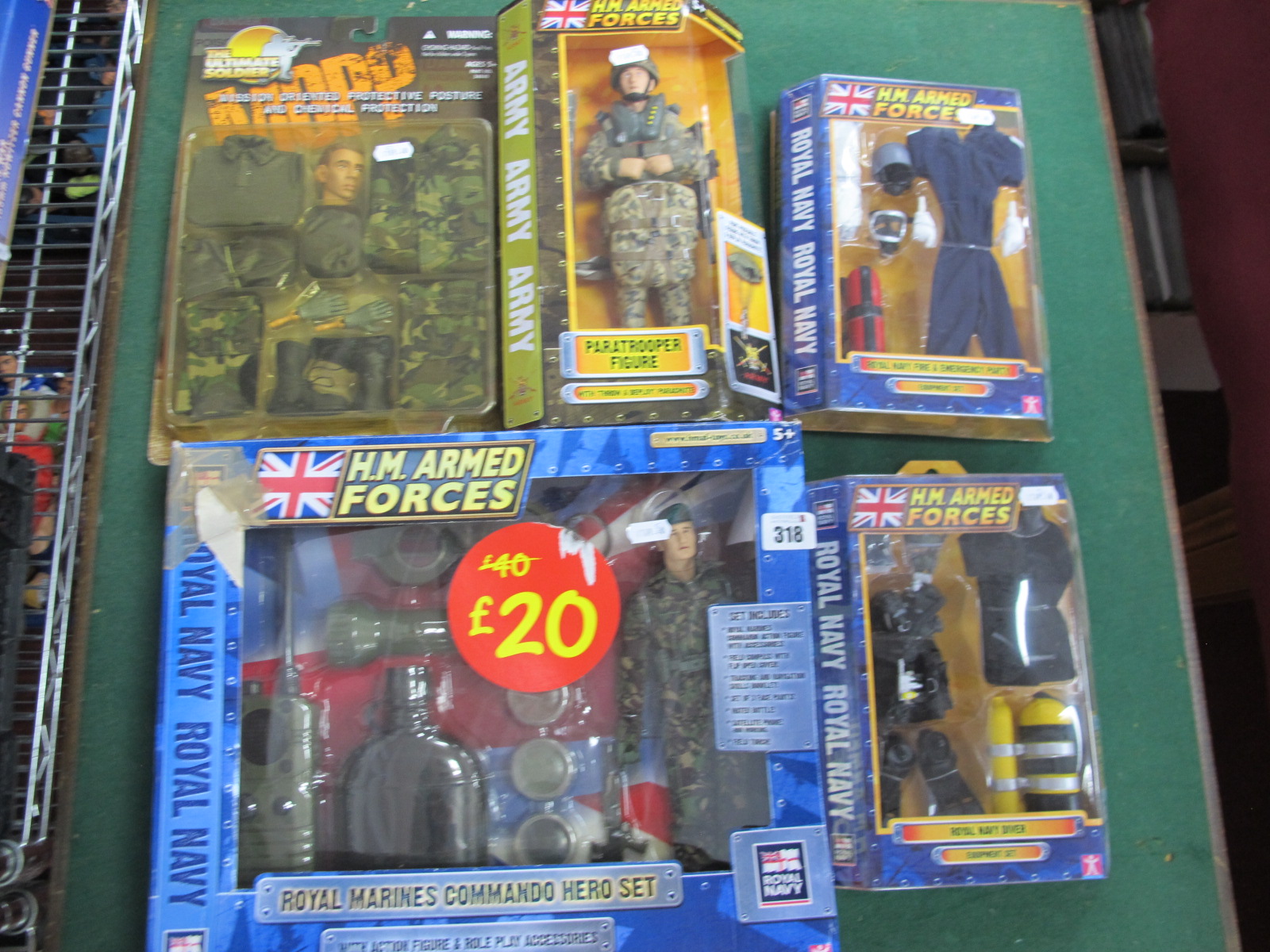 H.M Armed Forces Military Themed Plastic Action Figures, and accessories by character, including