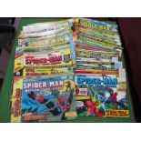 Marvel Comics - UK Editions, to include Super Spiderman #197, 198, 161, * The Titans #4, * #210, #