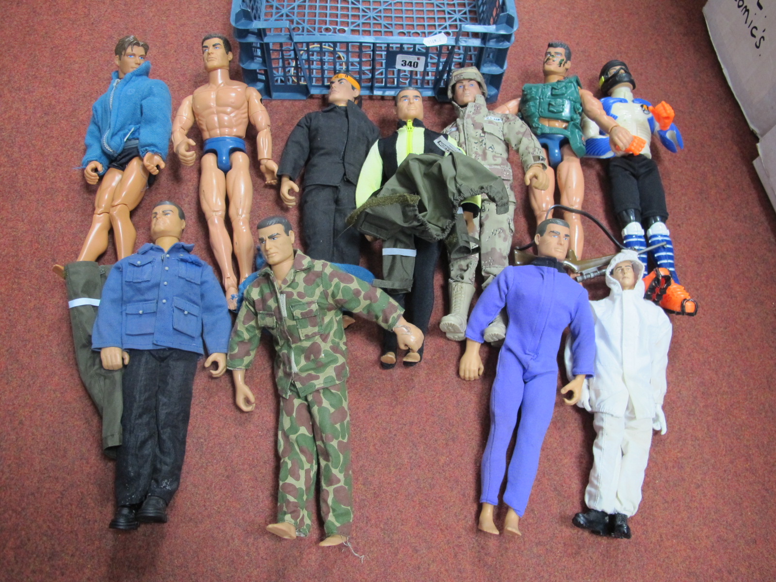 Approximately Ten Action Figures, to include Action Man Eagle Eyes, Mattel, Hasbro, etc.