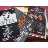 Theatre Posters: Evita, Les Miserables, Pirates of Penzance.