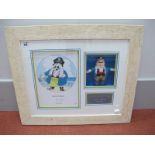 Captain Pugwash - John Ryan signed montage, with certificate of authenticity, 62 x 53cm.