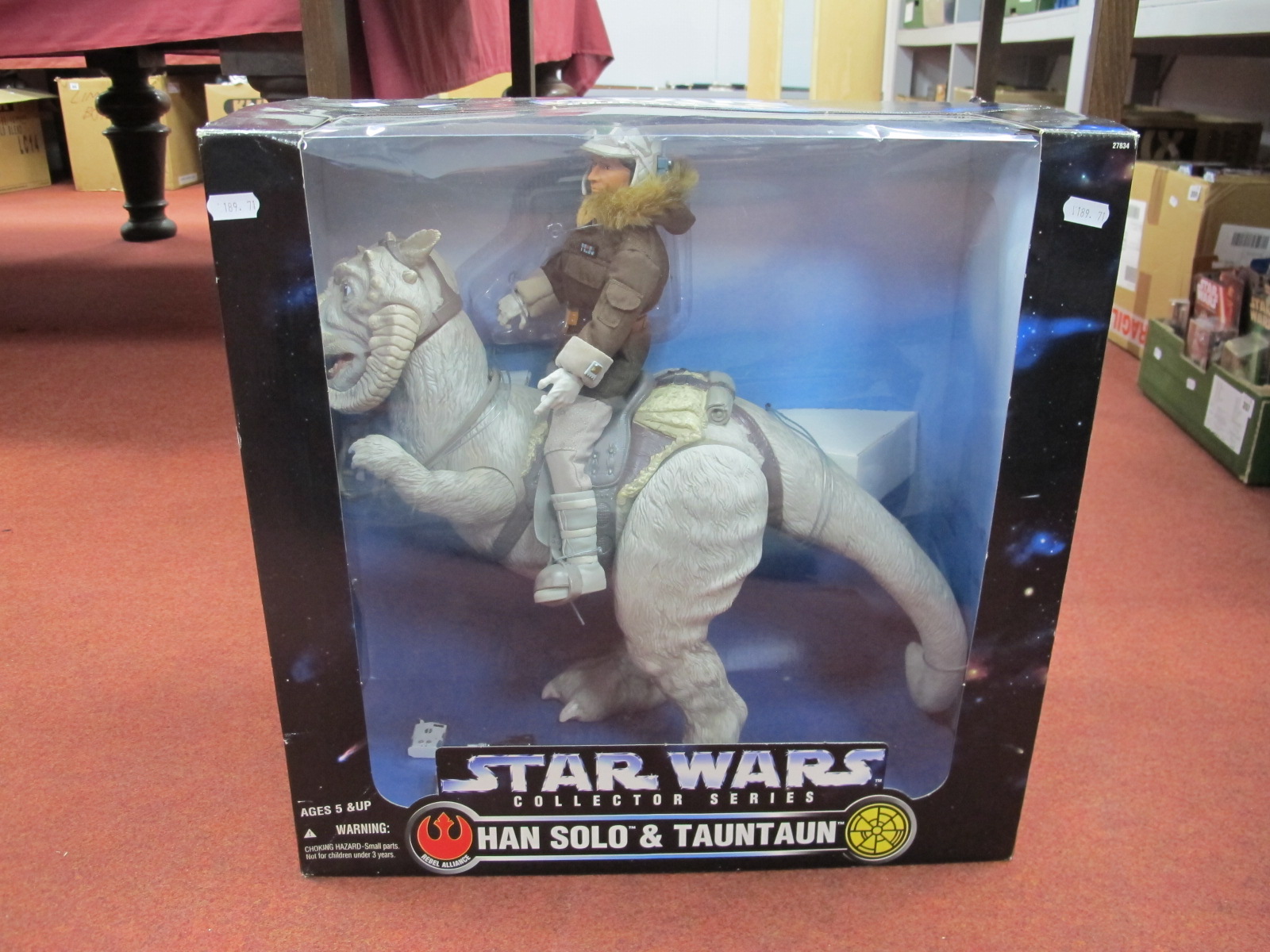 Boxed Star Wars Collector Series, Hans Solo and Tauntaun.