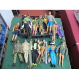 Approximately Twelve Action Man Figures, to include partial components.
