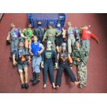 Approximately Twelve Action Man Figures, to include flock haired, etc.
