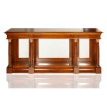 NEO-CLASSICAL STYLE BURLED WALNUT CONSOLE