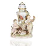 MEISSEN PORCELAIN COVERED URN