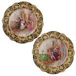 PAIR OF FRENCH PORCELAIN DECORATIVE PLATES