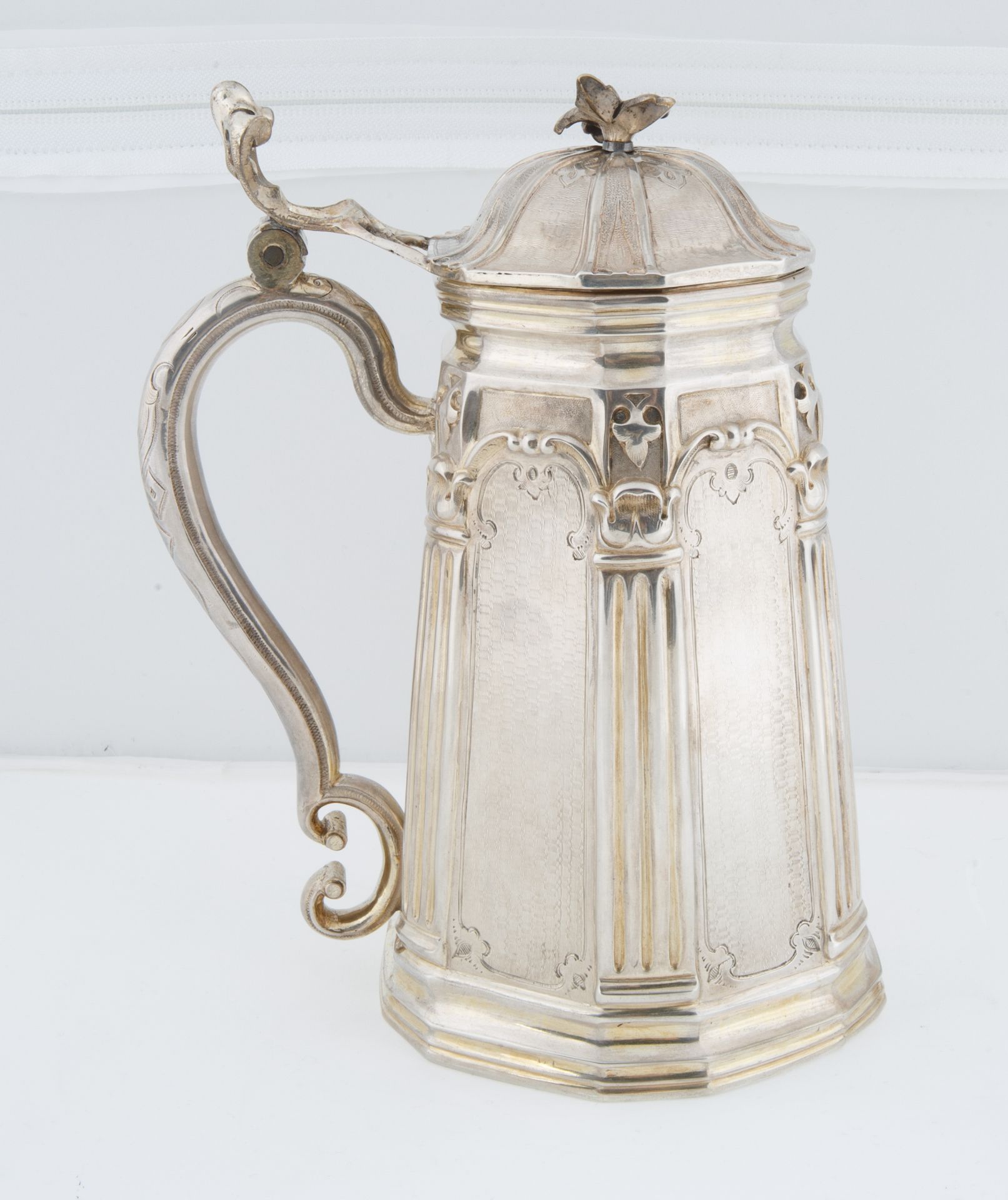 PARCEL-GILT SILVER TANKARD, ST. PETERSBURG 1859 - Image 3 of 5