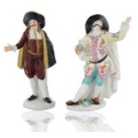 A COUPLING OF GERMAN PORCELAIN FIGURES