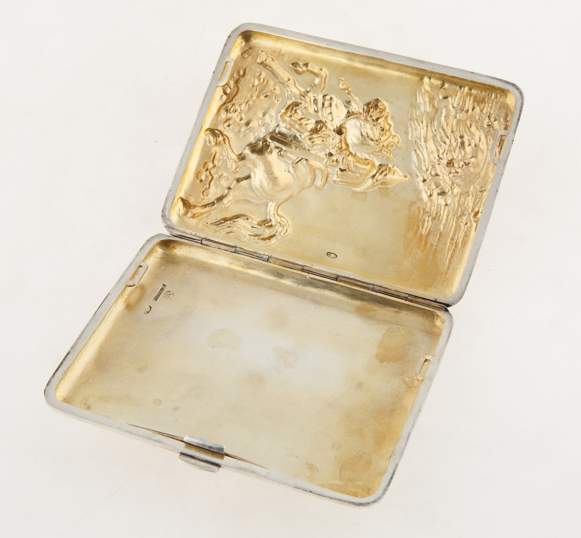 1908-1917 KHLEBNIKOV SILVER CIGARETTE CASE, MOSCOW - Bild 4 aus 5