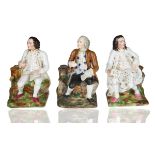 THREE FRENCH FIGURAL COLOGNE VESSELS