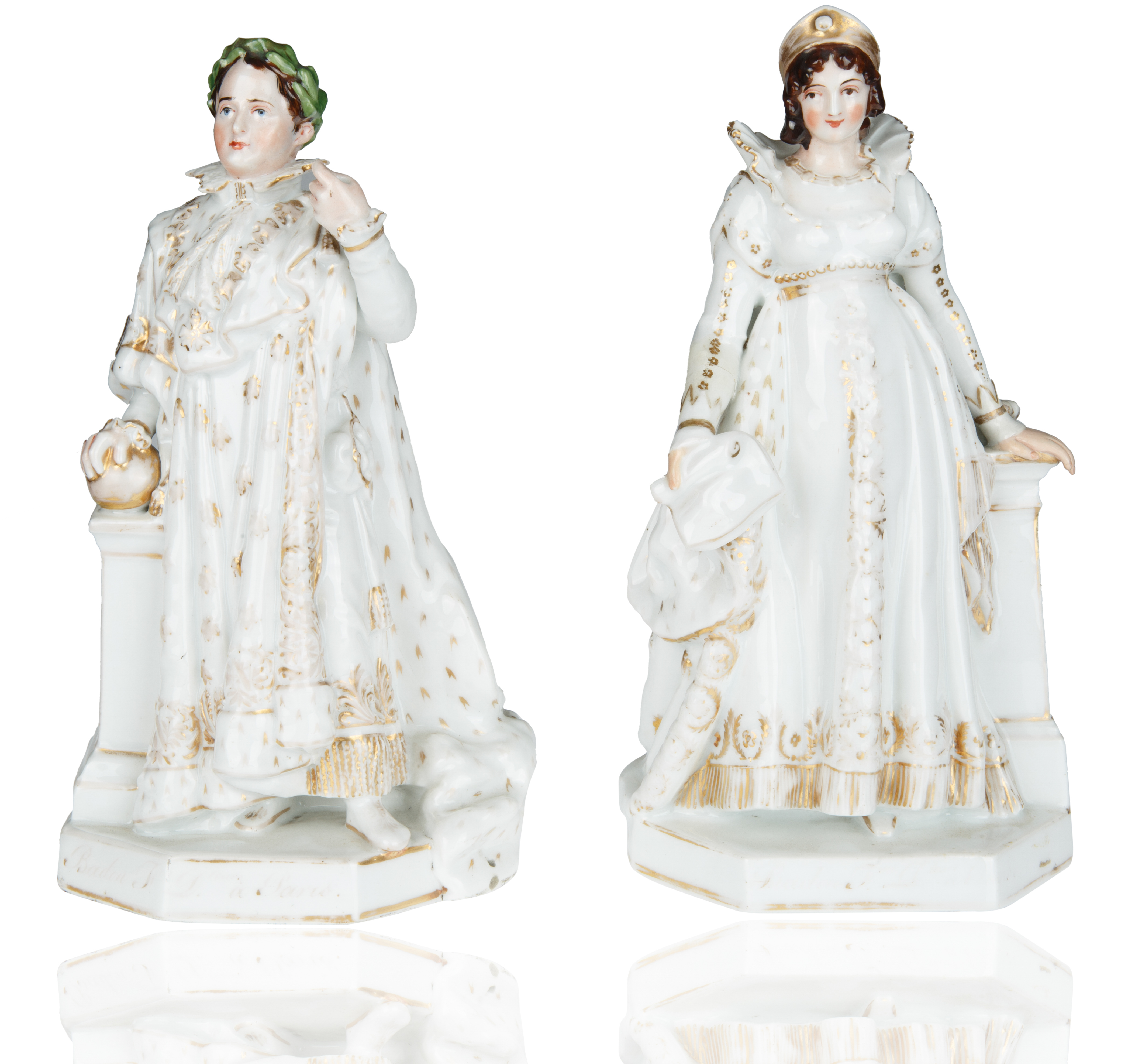 FRENCH 'NAPOLEON AND JOSEPHINE' STATUETTES