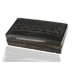 A 19TH CENTURY FRENCH PRESSED HORN SNUFF BOX AFTER "THE LAST SUPPER"