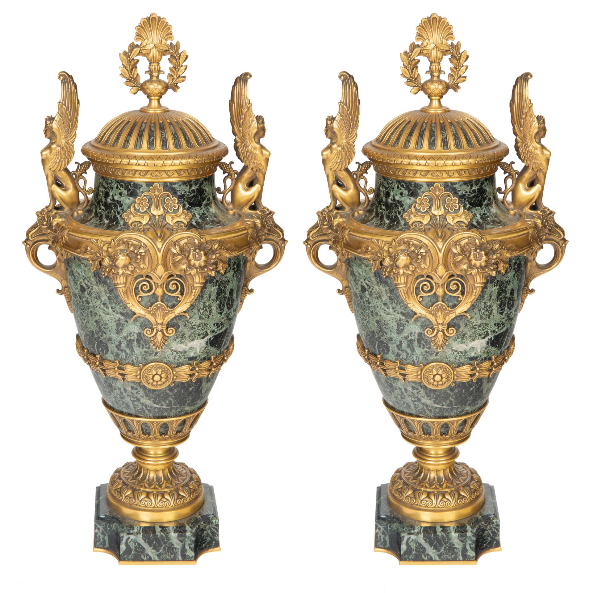 PAIR OF FERDINAND BARBEDIENNE URNS