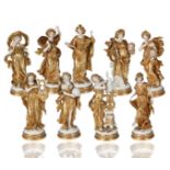 LUDWISBURG PORCELAIN GROUP OF THE 'NINE MUSES'