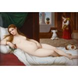 CIRCA 1880 KPM PORCELAIN PLAQUE AFTER TITIAN