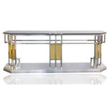ART DECO CHROME AND BRASS SIDEBOARD