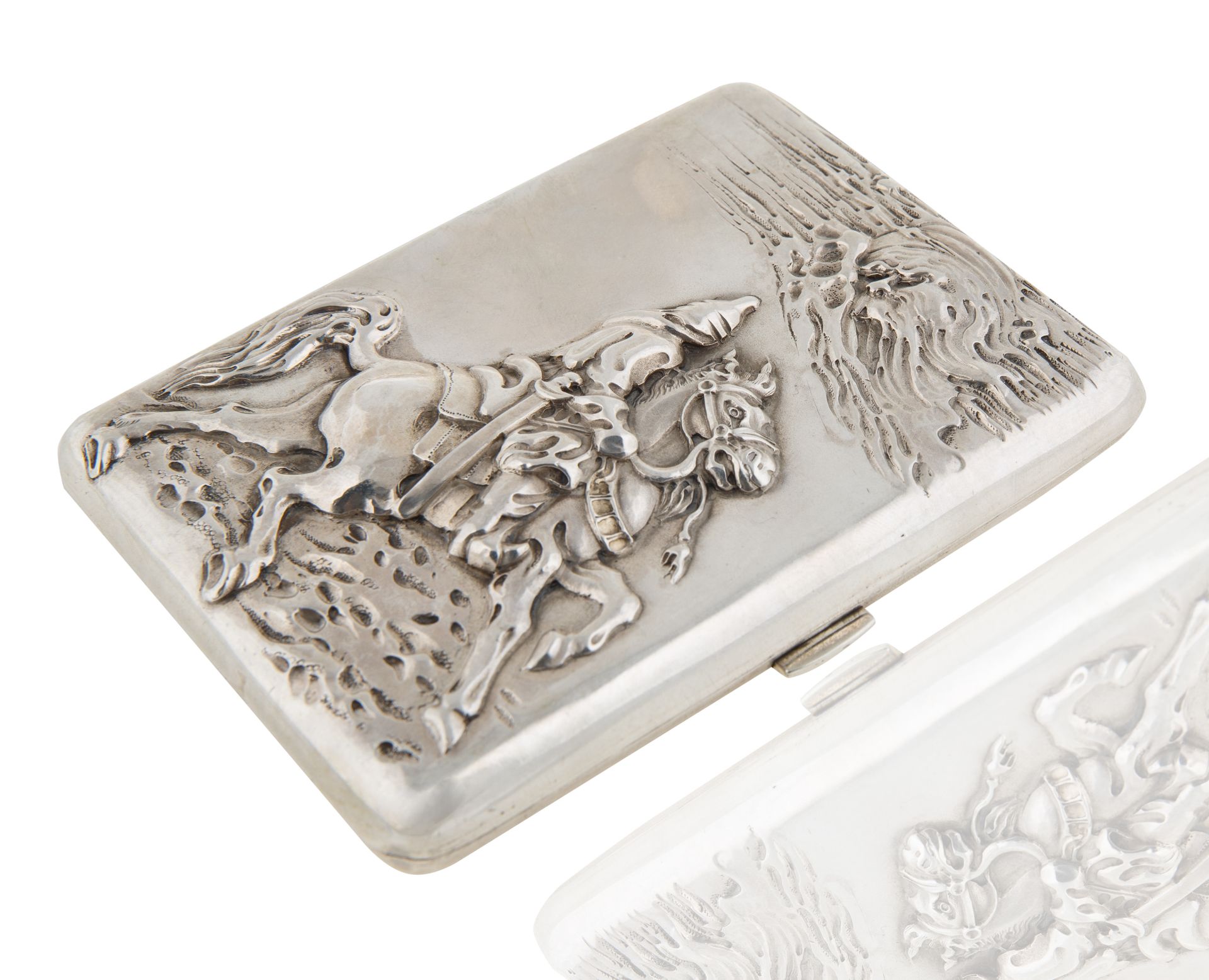 1908-1917 KHLEBNIKOV SILVER CIGARETTE CASE, MOSCOW