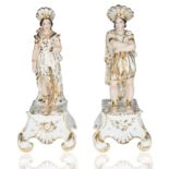 PAIR OF FONTAINEBLEAU PORCELAIN VESSEL