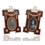 1908-1917 PAIR OF RUSSIAN SILVER-MOUNTED PHOTO FRAMES, ST. PETERSBURG