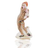 NYMPHENBURG 'HARLEQUIN' PORCELAIN FIGURE