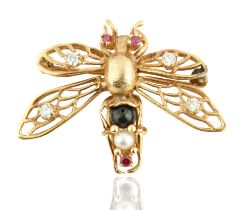 VINTAGE GOLD 'INSECT' BROOCH