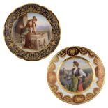 PAIR OF DRESDEN PORCELAIN CABINET PLATES