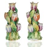 PAIR OF FONTAINEBLEAU 'TULIP' TULIPIERE VASE