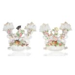 PAIR OF FONTAINEBLEAU PORCELAIN VASES