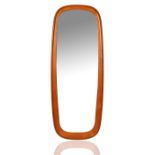 OBLONG DANISH-STYLE WOODEN HALL MIRROR