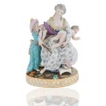 MEISSEN PORCELAIN 'LOVE PUNISHED' FIGURAL GROUP