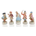 VOLKSTEDT PORCELAIN MONKEY BAND FIGURINES