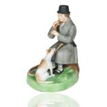 1870-1890S GARDNER PORCELAIN FIGURE "MAN WITH DOG", MOSCOW