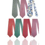 GROUP OF SEVEN CELINE TIES