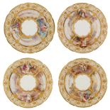 SET OF FOUR DRESDEN PORCELAIN 'OPERA' PLATES