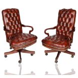 PAIR OF HIGH BACK EXECUTIVE SWIVEL CHAIRS