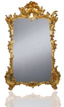 A FRENCH GILTWOOD MIRROR